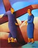 4.Jesus meets His Mother Mary - 50cm x 40cm - oil on canvas